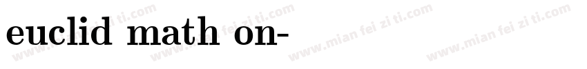 euclid math on字体转换
